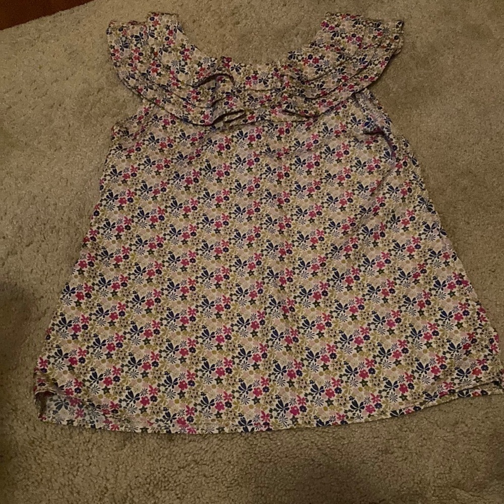 Liberty of London pink and green floral blouse
